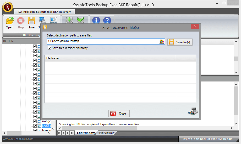 import bkf files backup exec
